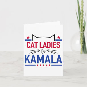 Cartão Gato Senhoras Para Kamala Funny Cat 2024 President
