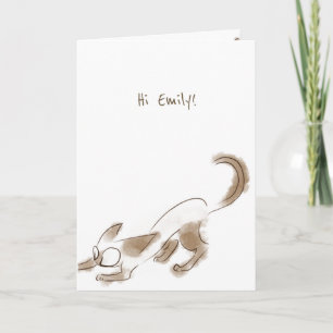 Cartão Gato siamês gatinho Art Aniversário card