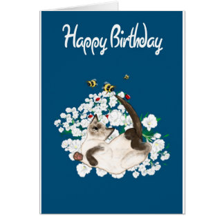 Cartão Gato Siamês Repleto