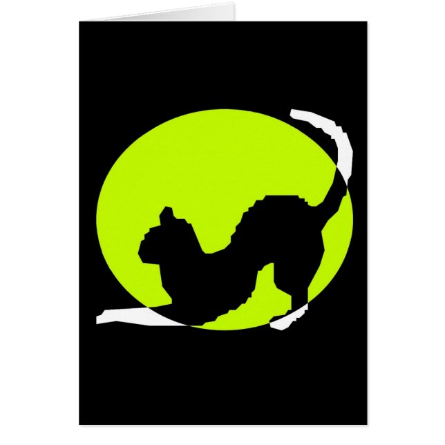 Cartão Gato Silhouette (Frente)