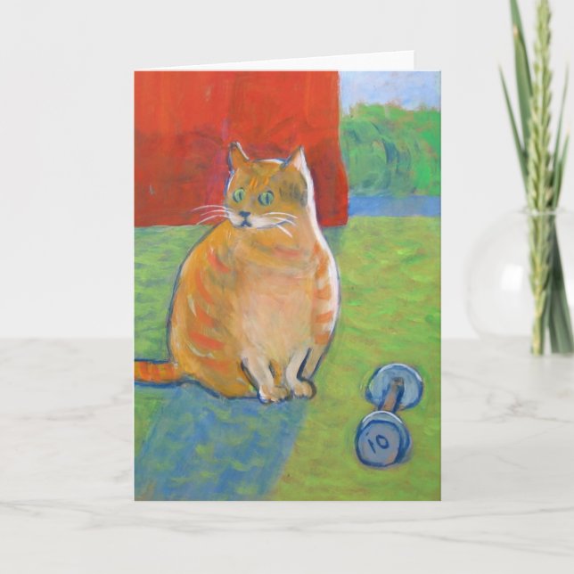 Cartão Gato Surpreso -em branco (Frente)