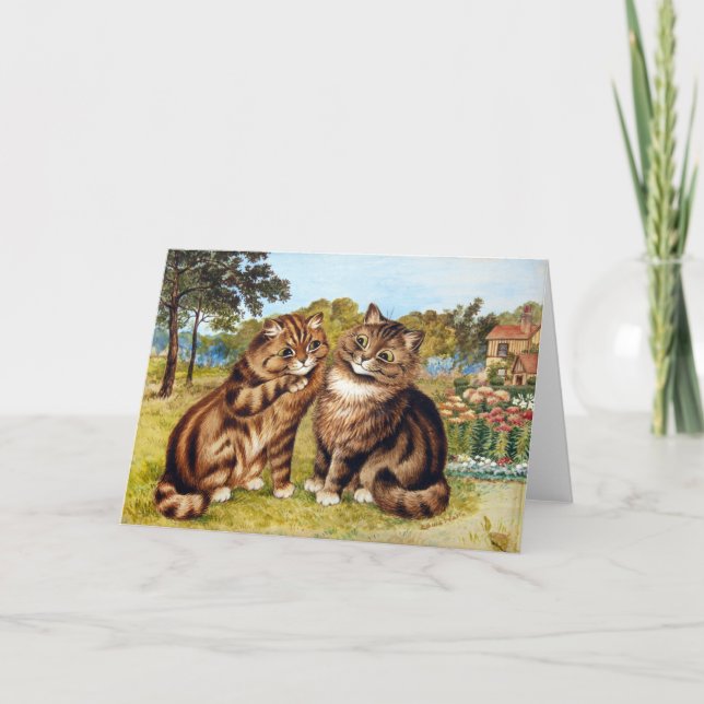 Cartão Gato Sussurro, Louis Wain (Frente)