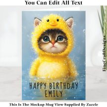 Gato Triste em Pato Amarelo Figurino DL4R Personal