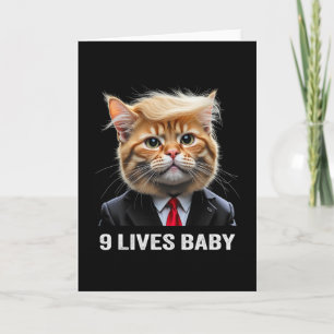 Cartão Gato Trump 9 Vidas Por Trump 2024 Vitória Vencedor