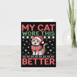 Cartão Gato Usou Isto Melhor Família Combinando Camisas F