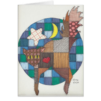 Cartão Gatos - acolchoados