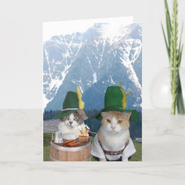 Cartão Gatos alemães engraçados customizáveis/gatinhos