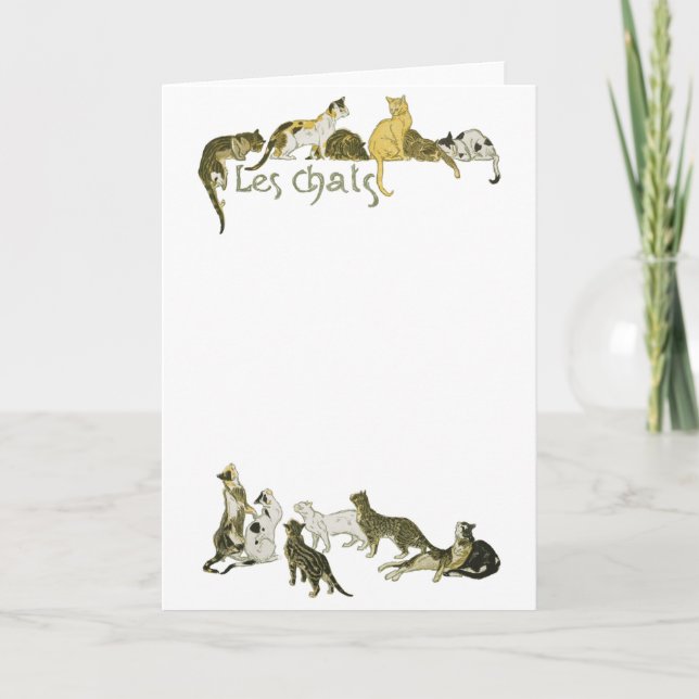 Cartão Gatos, Alexandre Steinlen (Frente)