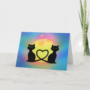 Cartão Gatos Apaixonados