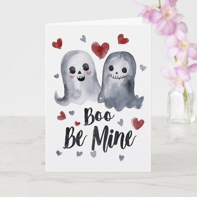 Cartão Gatos Assustadores de Valentim com Corações (Orquídea)