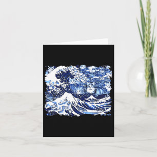 Cartão Gatos Azuis Ondam Para A Gente De Gato Engraçado D