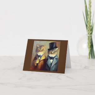 Cartão Gatos como Holmes e Watson