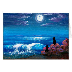Cartão Gatos Creationarts do Seascape do oceano