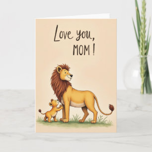 Cartão Gatos de Auburn Amam Você Mamãe