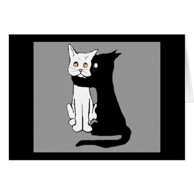 Cartão Gatos De Beijo (Frente Horizontal)