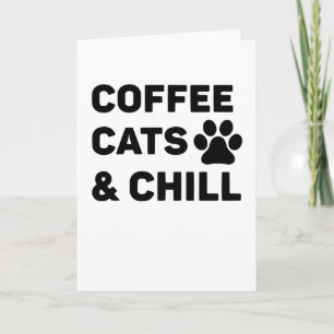 Cartão Gatos de café e refrigerar