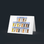 Cartão Gatos de Cartoon de 10 de outubro<br><div class="desc">Gatos de cartoon em pé na sua pata traseira e segurando banners azuis que dizem "Apenas pessoas muito especiais têm aniversários no dia 10 de outubro".</div>