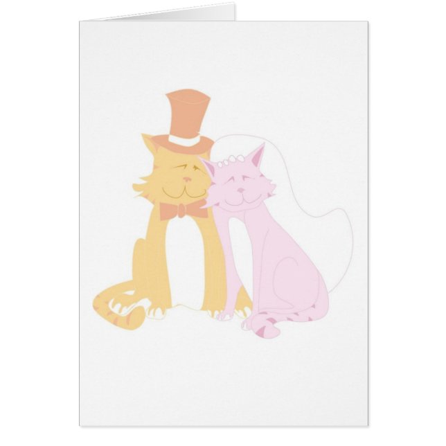 Cartão Gatos De Casamento Purring (Frente)