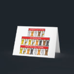 Cartão Gatos de desenho de Parabéns mestrados<br><div class="desc">Três filas de gatos de desenho animado de cores diferentes,  segurando faixas vermelhas que dizem "Parabéns ao receber seu Mestrado Graduado".</div>