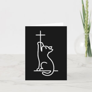 Cartão Gatos de Estimação Amam Jesus Seja Feliz Gato