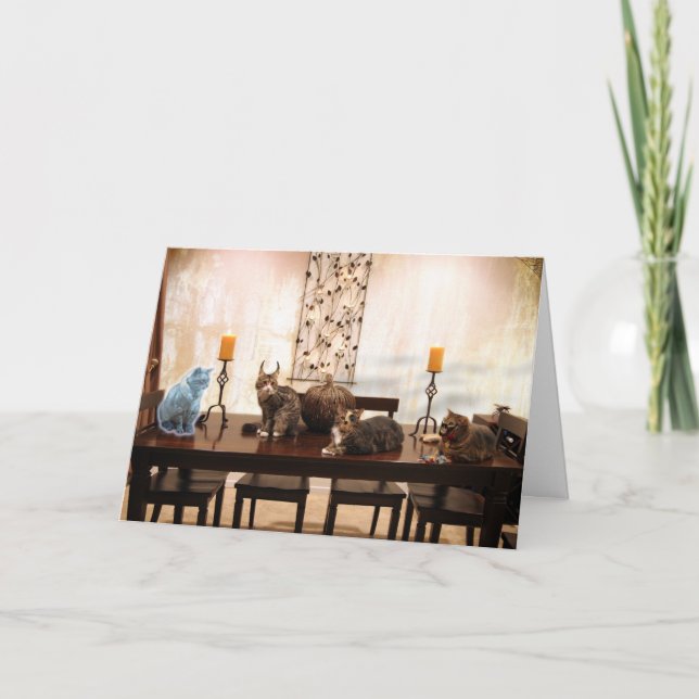 Cartão Gatos de Halloween (Frente)