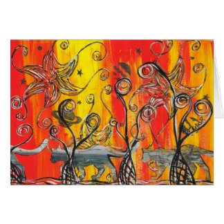 Cartão Gatos do espaço