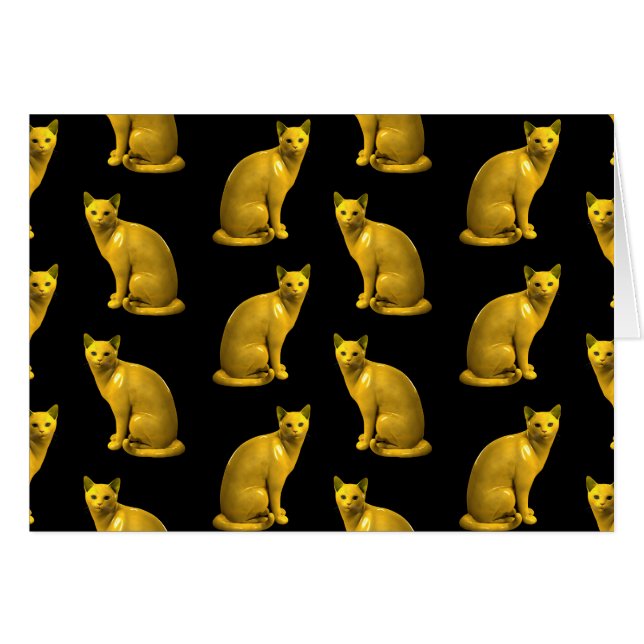 Cartão Gatos do ouro (Frente Horizontal)