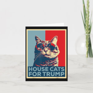 Cartão Gatos Domésticos Para Trump 2024