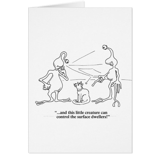 Cartão Gatos e Aliens (Frente)