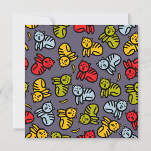 Cartão Gatos e bananas