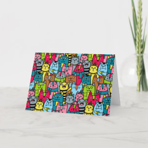 Cartão Gatos e gatinhos