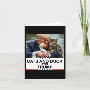 Cartão Gatos E Patos Para Trump 2024 Gatinhos E Patos Par