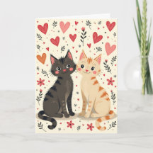 Gatos Fofos de São Valentim Retrô