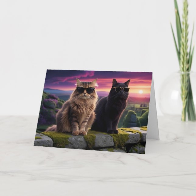 Cartão Gatos legal (Frente)