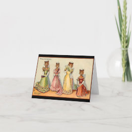 Cartão Gatos Louis Wain Wallflower Girl