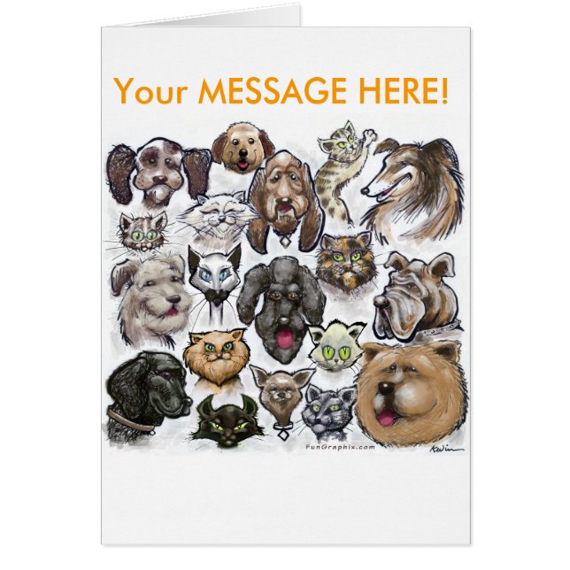 Cartão Gatos n Cães (Frente)