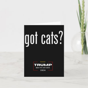 Cartão Gatos Obtêm Comendo Os Gatos Dos Cães - Trump Torn
