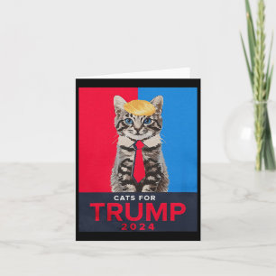 Cartão Gatos Para Trump 2024 Tee Engraçado Para Vance Tru