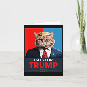 Cartão Gatos Para Trump 2024 Voto Engraçado Para Trump Ca