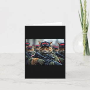 Cartão Gatos Pelo Mega Exército De Trump Bandeira America