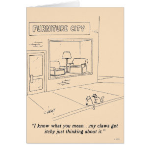 Cartão Gatos que agarram a mobília