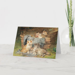 Cartão Gatos Reproduzíveis   Julius Adam, o Younger