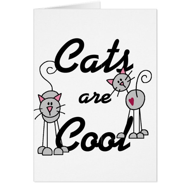 Cartão Gatos são Camisetas Legal e presentes (Frente)