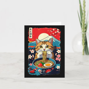 Cartão Gatozao Anime Ramen Japonês Gato Divertido Homens