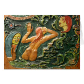Cartão Gauguin: Cinzeladura de Tahiti