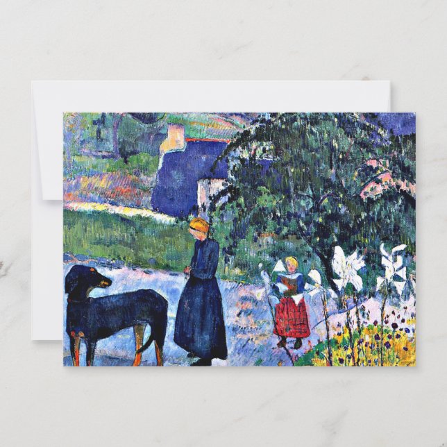 Cartão Gauguin - Entre os lírios (Frente)