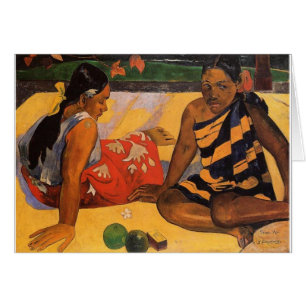 Cartão Gauguin French Polynesia Tahiti Women Painting