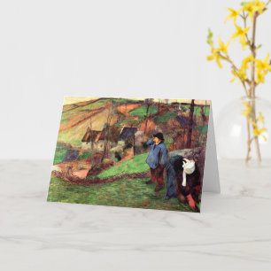 Cartão Gauguin - Paisagem da Bretanha