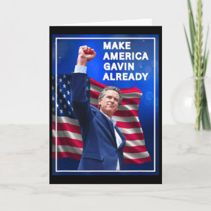 Cartão Gavin Newsom Faça a América Gavin Já Trolando T