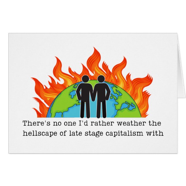 Cartão Gay Aniversário da Ordem Liberal de Humor Engraçad (Frente Horizontal)